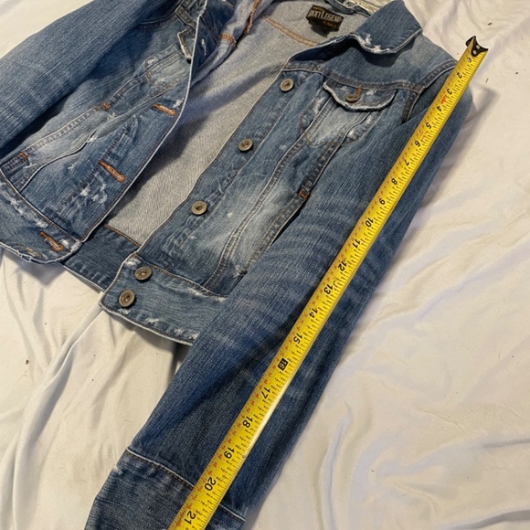 Ann Taylor trench coat and lucky Jean jacket - Picture 3 of 7